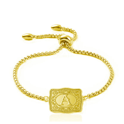 26 English Letter Belt Buckle Bracelet